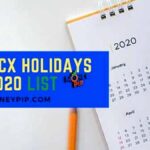 MCX Holidays 2020 List